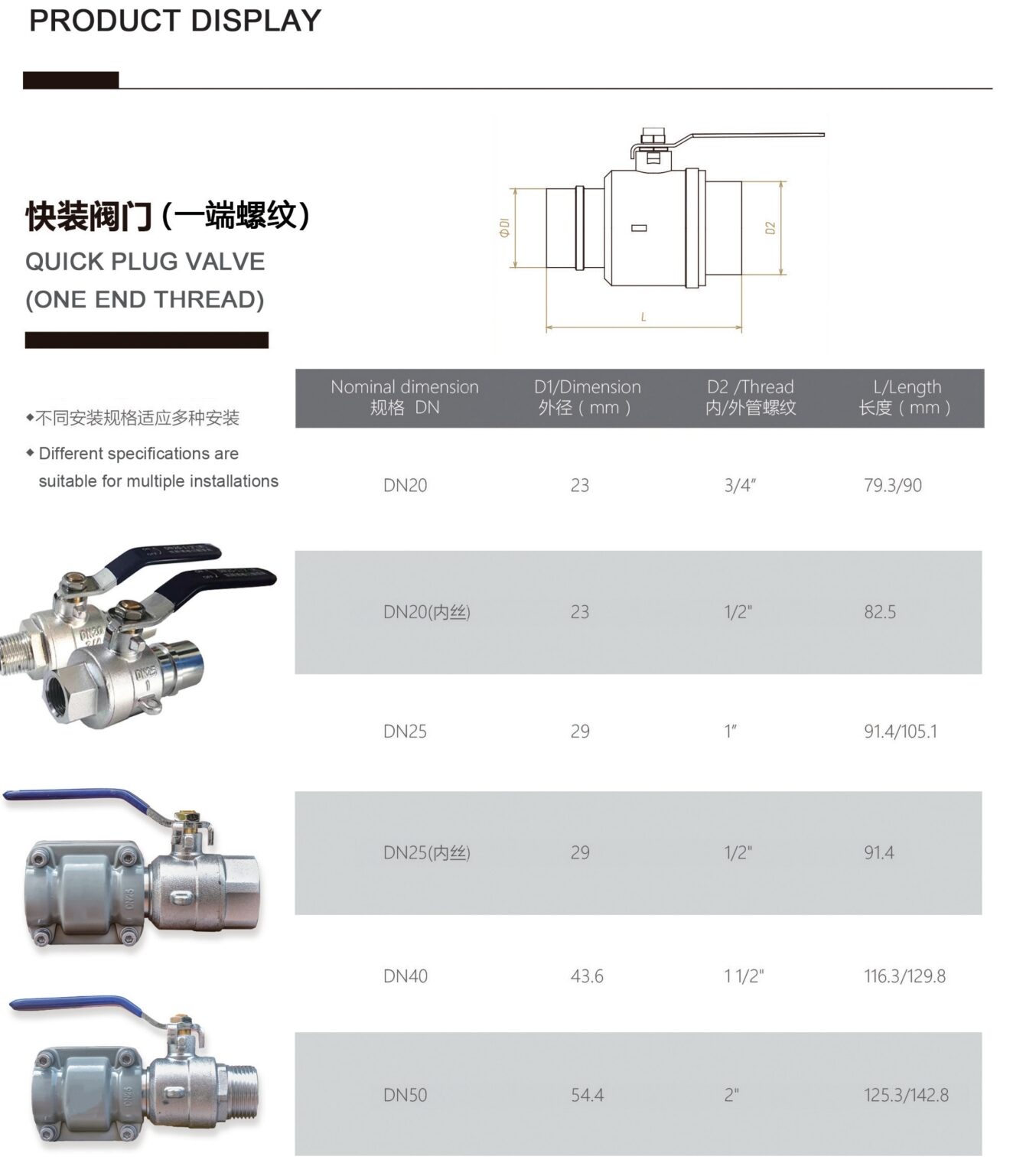 Quick Plug Valve